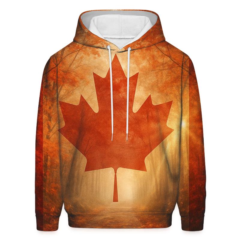 Canadian Maple Forest Double Exposure heavyweight hoodies