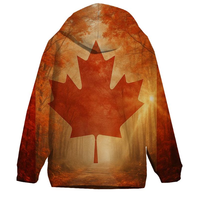 Canadian Maple Forest Double Exposure heavyweight hoodies