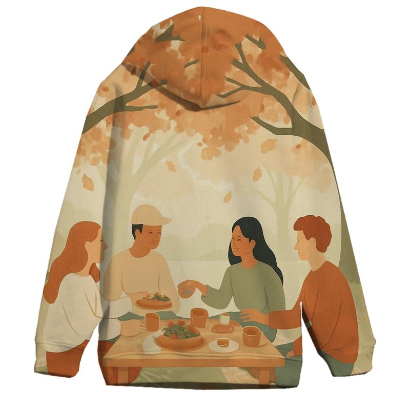 Thankful Autumn Picnic Under The Oaks lightweight hoodies