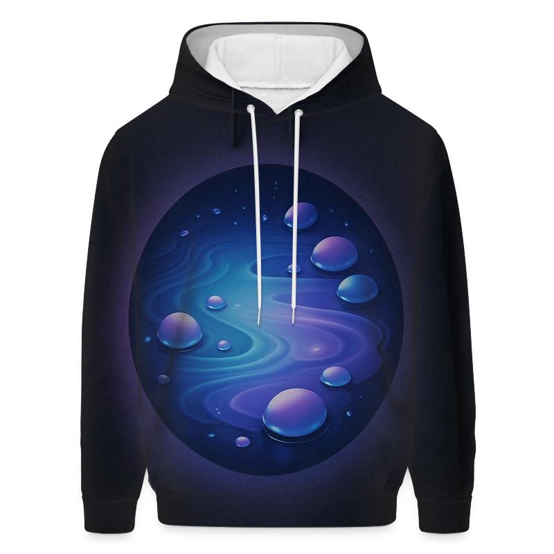 Galactic Tide Pool Gradient embroidered hoodies