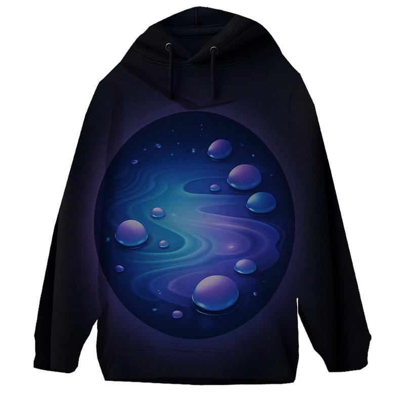 Galactic Tide Pool Gradient embroidered hoodies