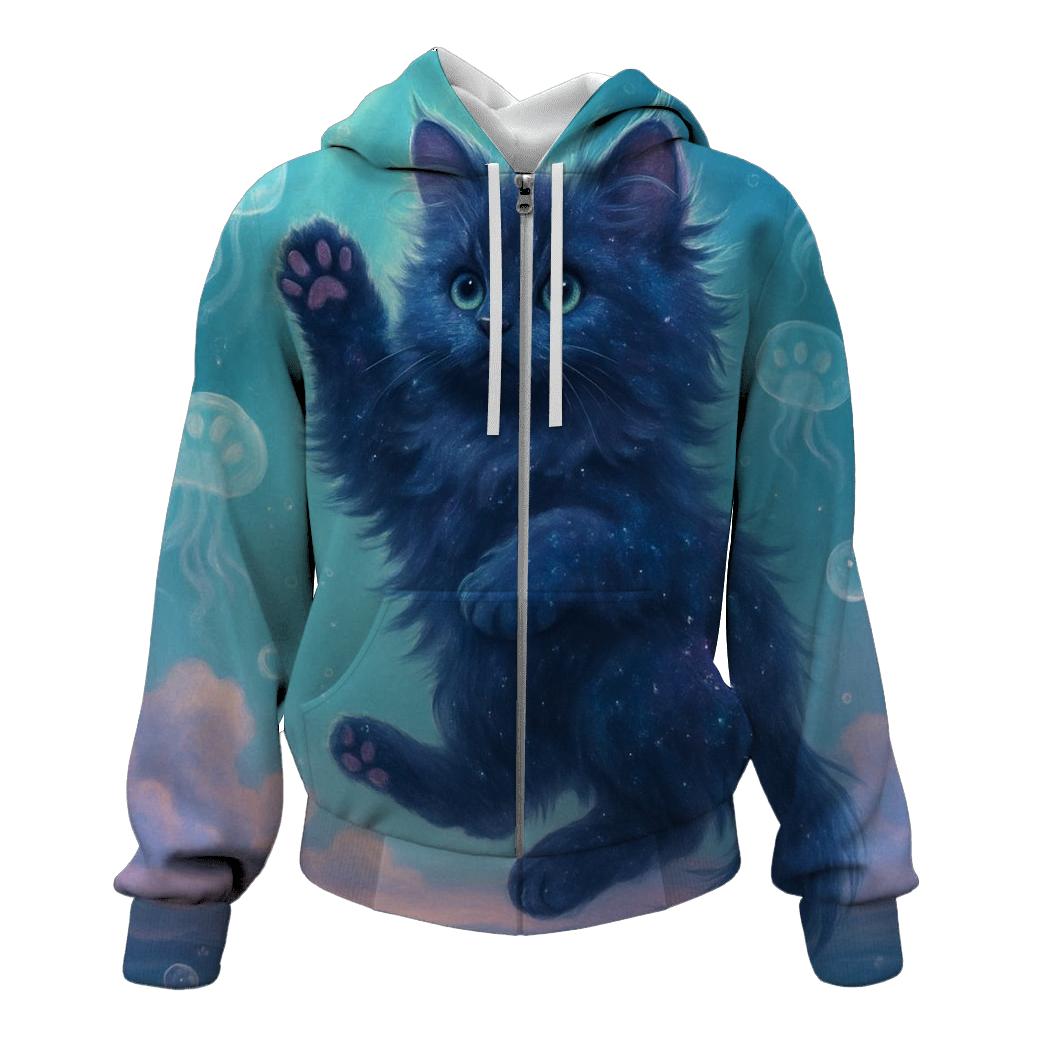 Celestial Jellyfish Cat Drift pullover hoodies