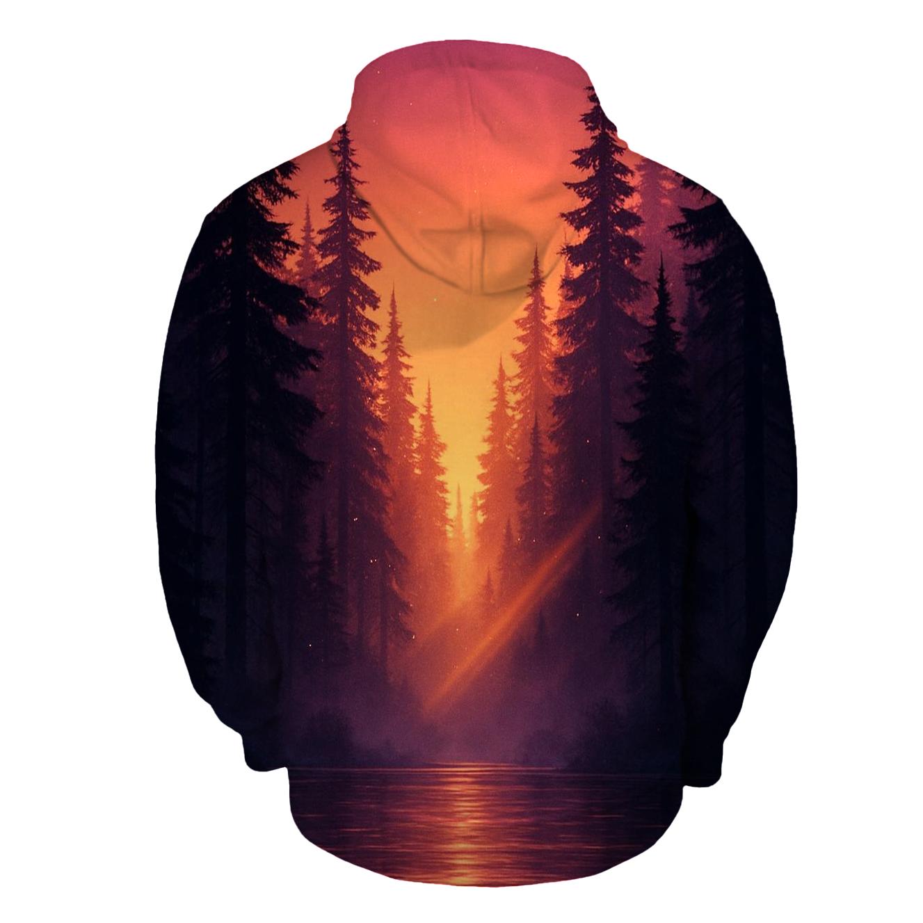 Forest Canopy Afterglow embroidered hoodies