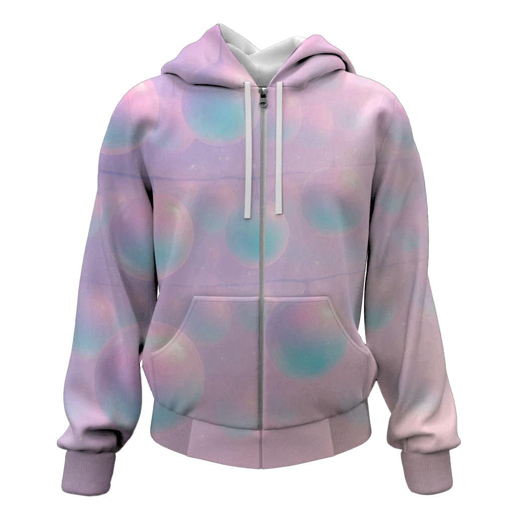 Nebula Orchard Gradient zip-up hoodies