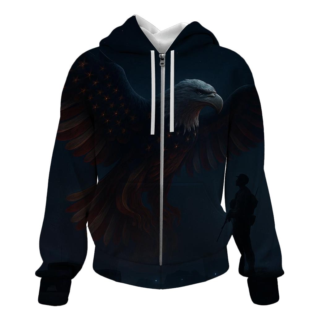 Guardian Eagle Over Silent Watch graphic hoodies