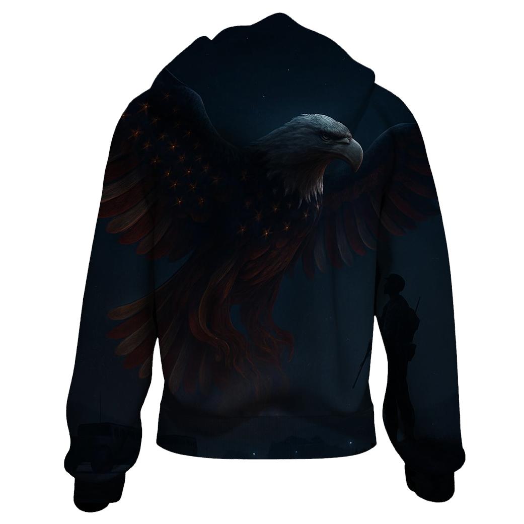 Guardian Eagle Over Silent Watch graphic hoodies