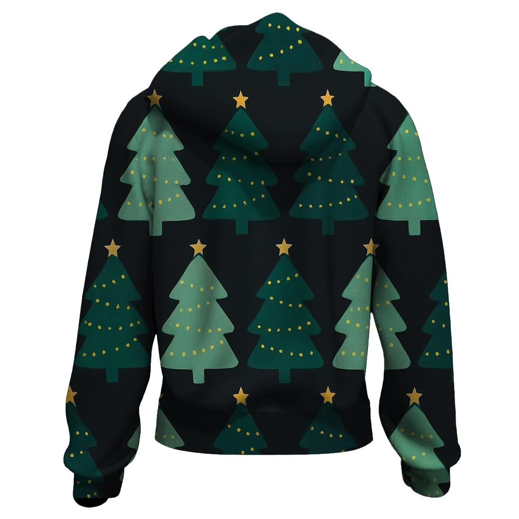 Emerald Fir Tree Checkerboard Glow hoodie styles