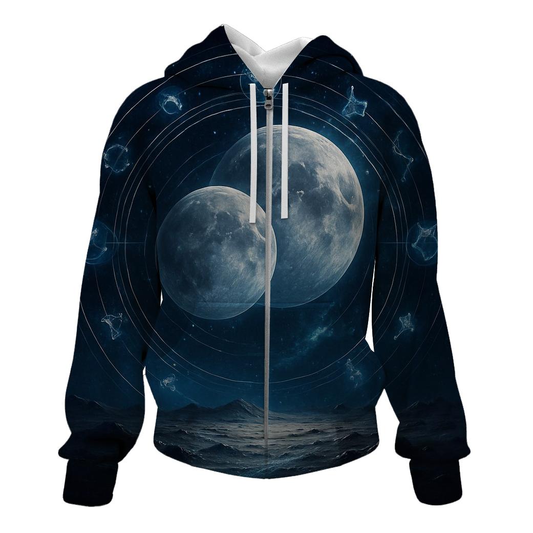 Chrono Rings Of The Twin Moons lightweight hoodies