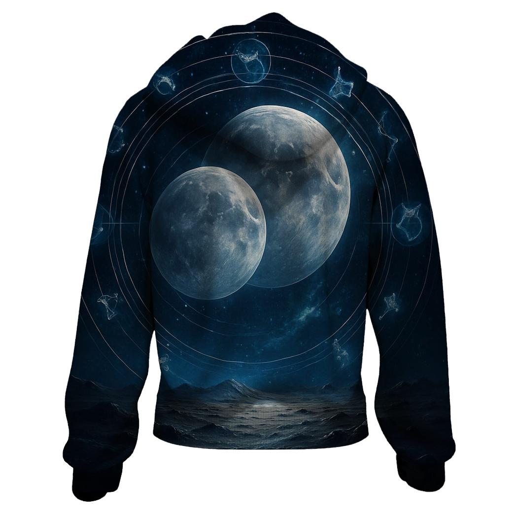 Chrono Rings Of The Twin Moons lightweight hoodies