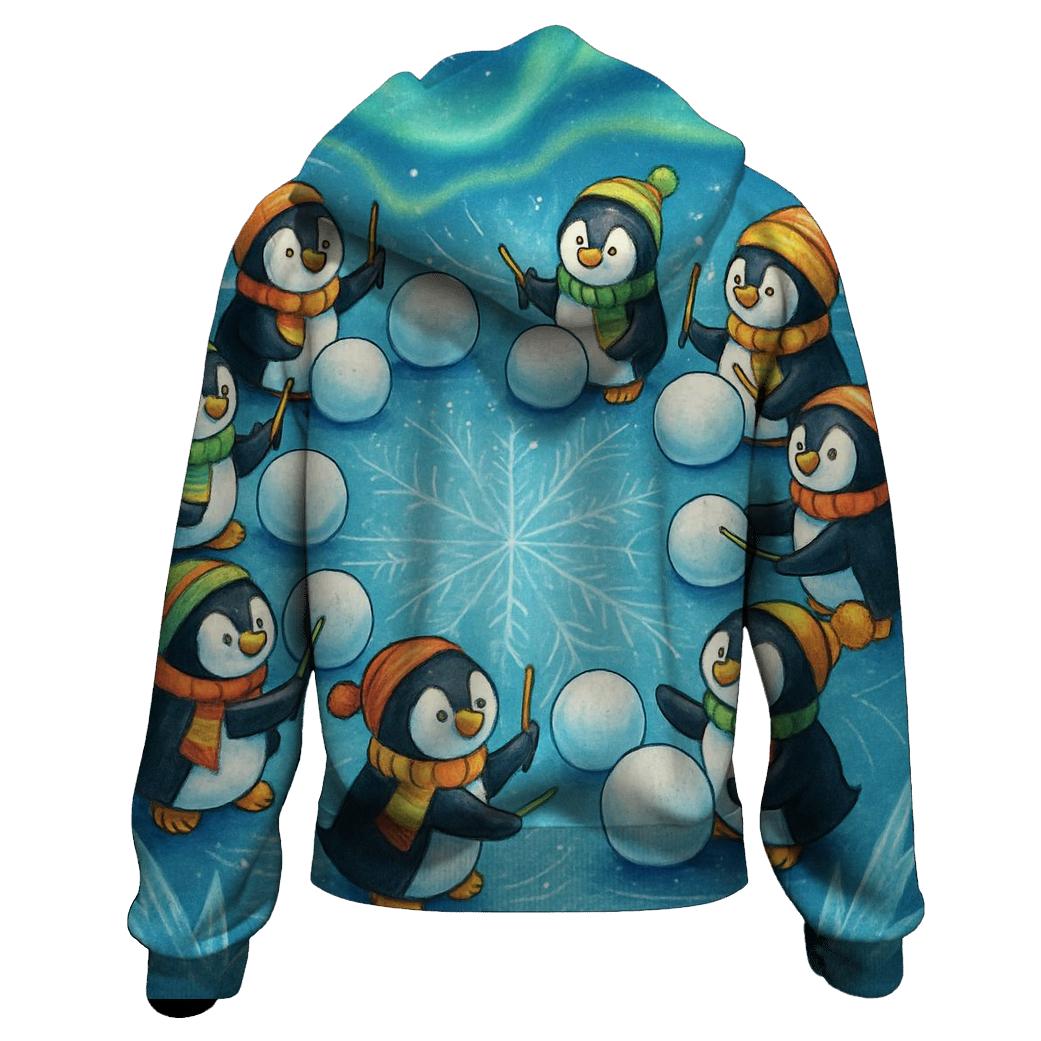North Pole Penguin Snowball Orchestra pullover hoodies