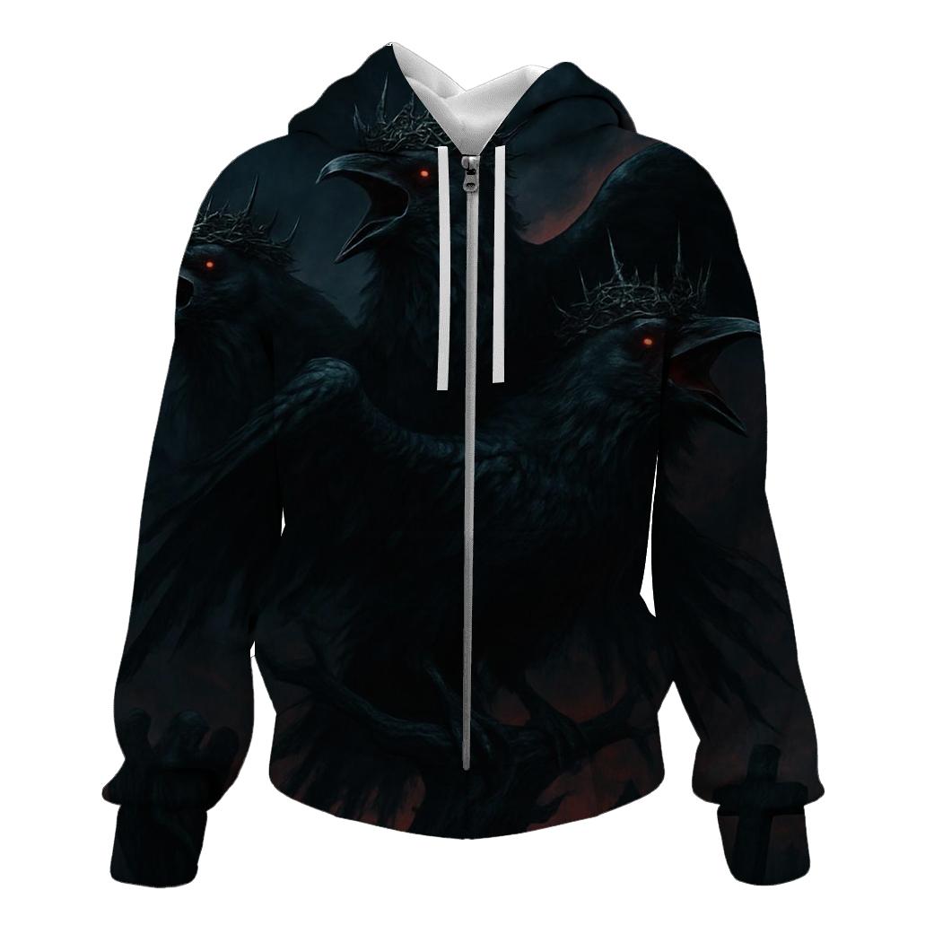 Choir Of The Thorn Crowned Ravens graphic hoodies