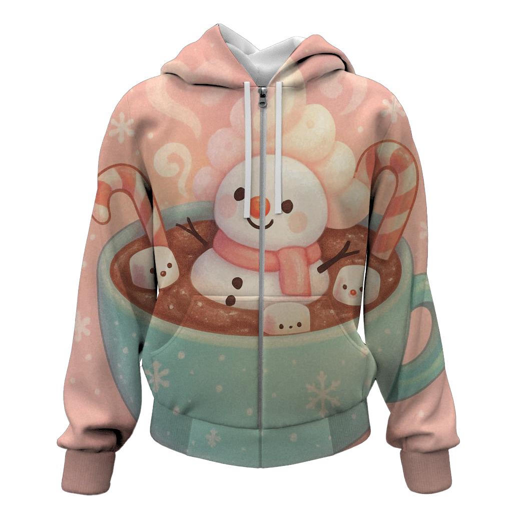 Snowman Hot Cocoa Spa Day hoodie designs