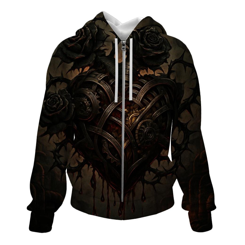 Infernal Rose Engine zip-up hoodies