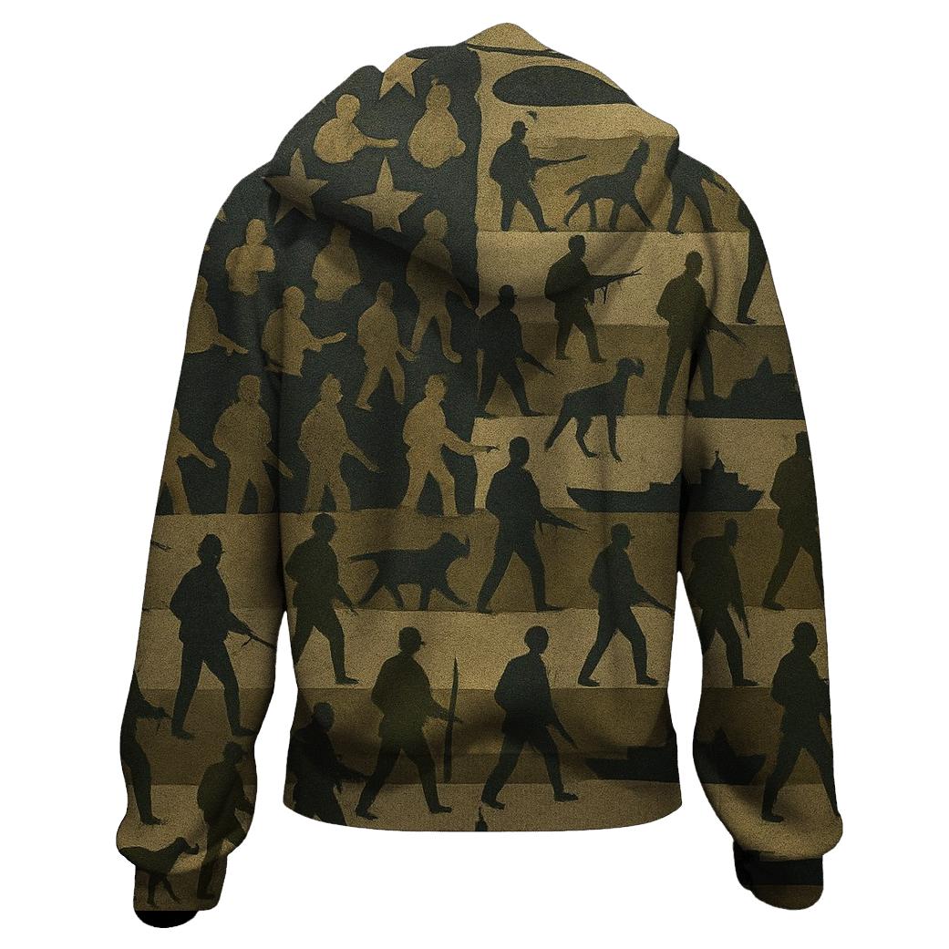 Camouflage Of The Republic zip-up hoodies