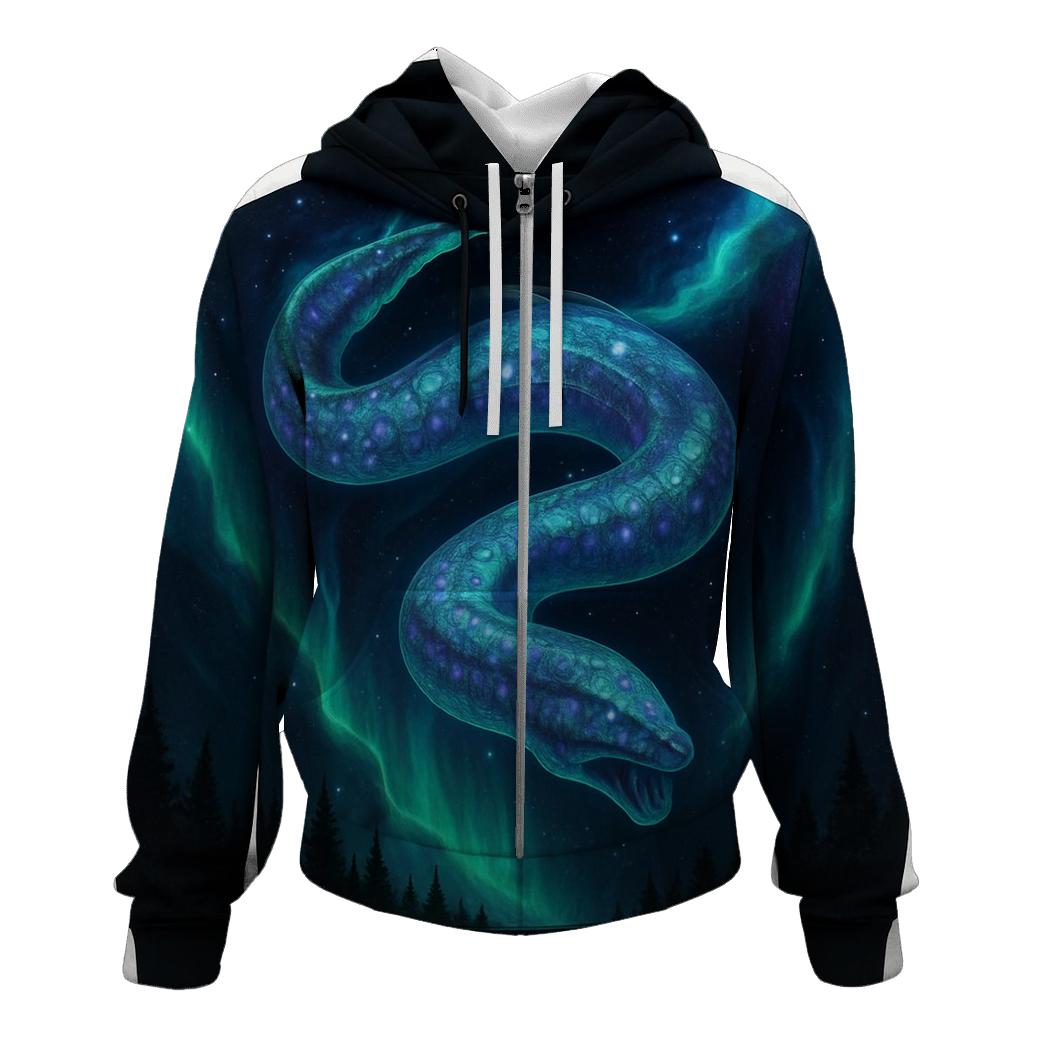 Cosmic Serpent Of The Aurora Rift pullover hoodies