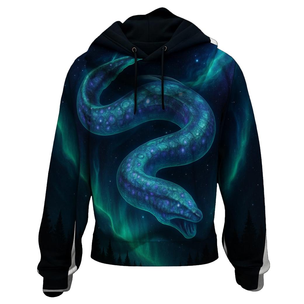 Cosmic Serpent Of The Aurora Rift pullover hoodies