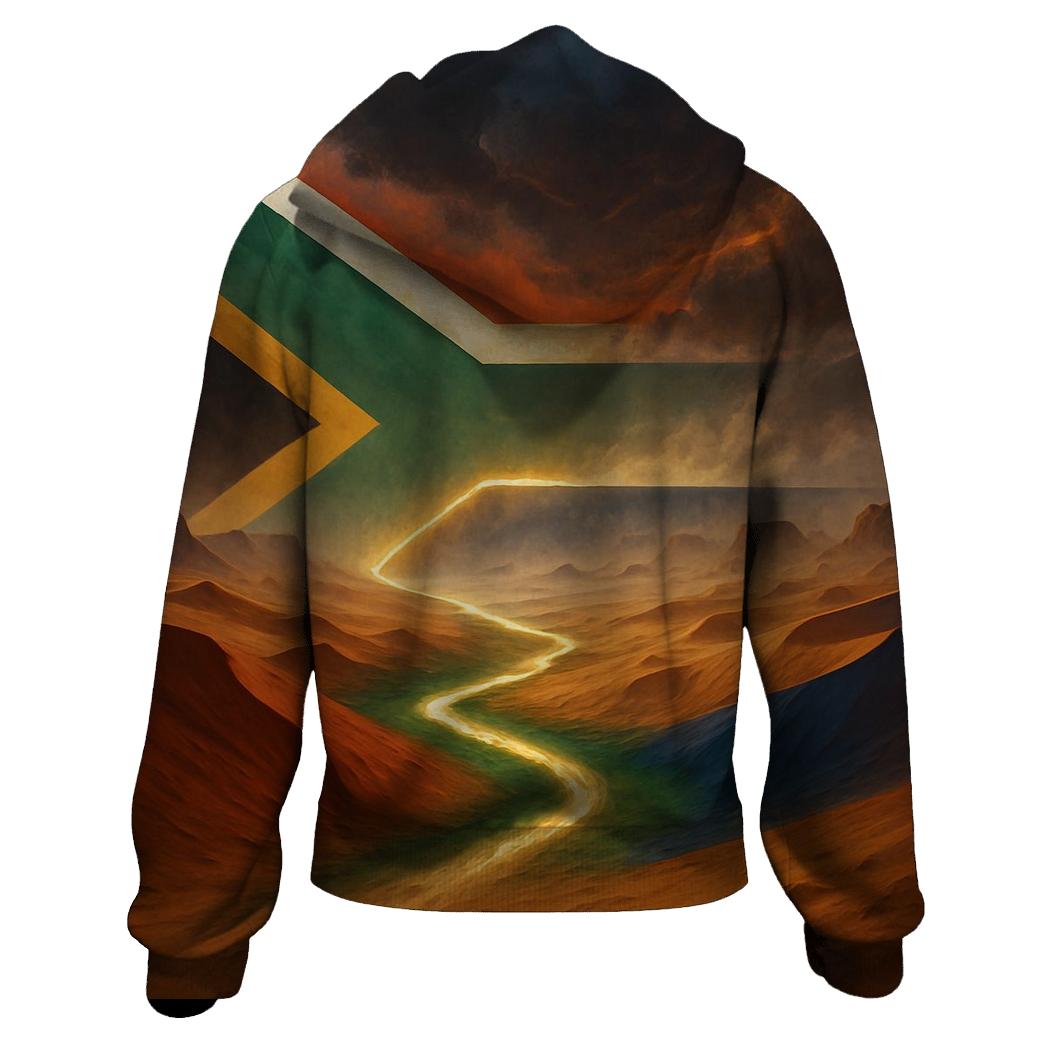 South African Flag Desert Mirage printed hoodies