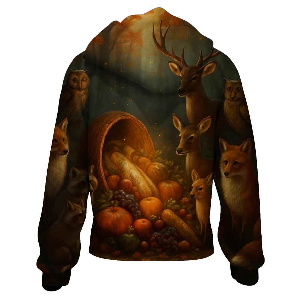 Enchanted Forest Cornucopia Circle lightweight hoodies