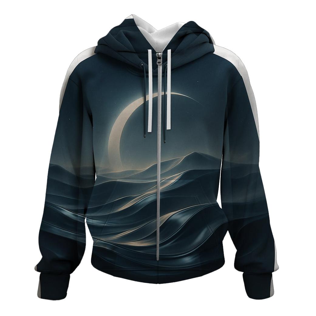 Luminous Crescent Gradient Dunes lightweight hoodies
