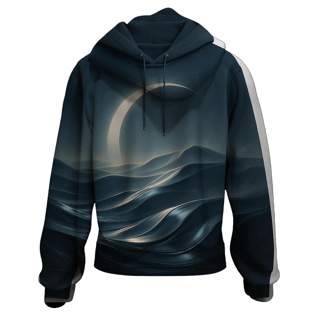 Luminous Crescent Gradient Dunes lightweight hoodies