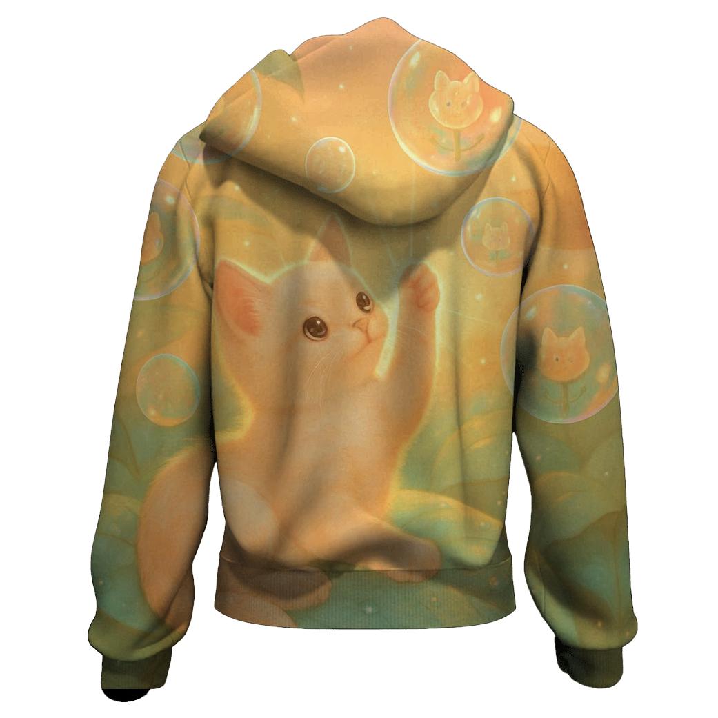 Sunrise Bubble Garden Cat hoodie trends