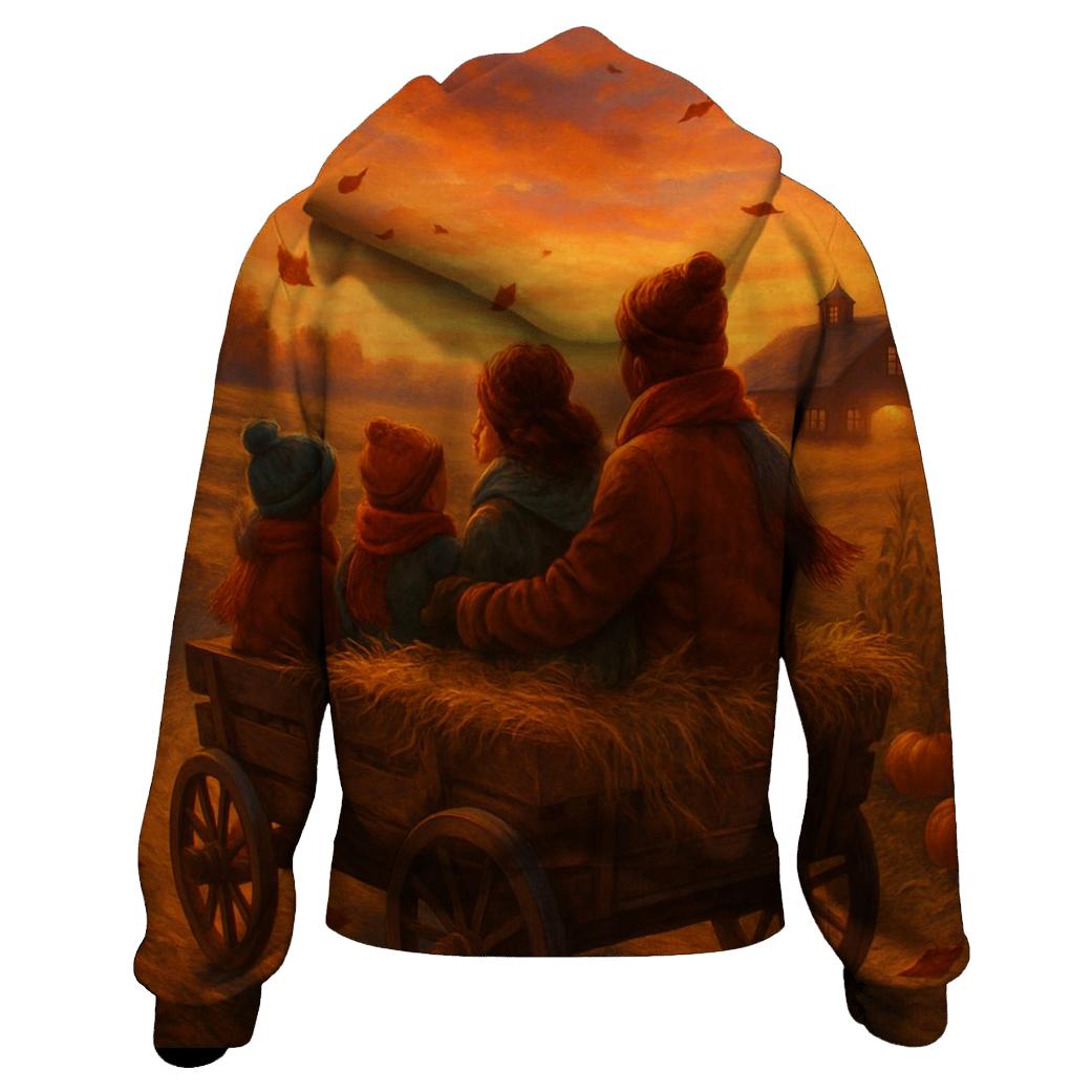 Sunset Hayride To The Harvest Feast hoodie designs