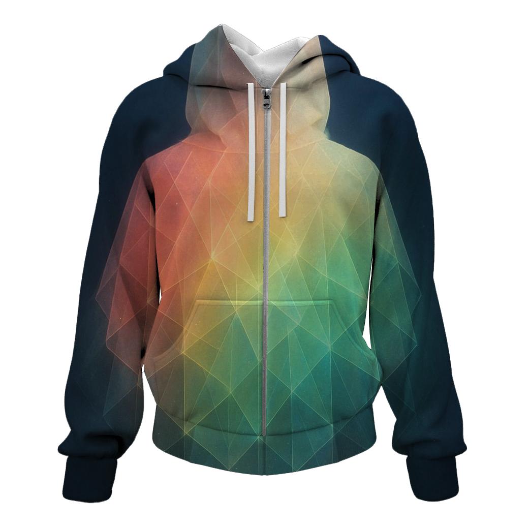 Celestial Prism Gradient Veil lightweight hoodies