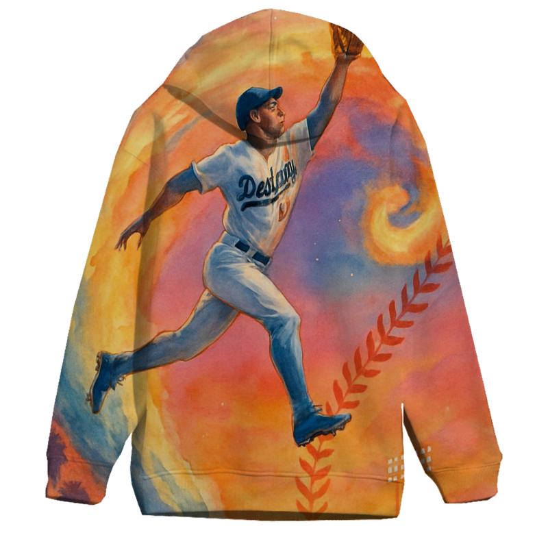 Sunset Surfing Outfielder lightweight hoodies