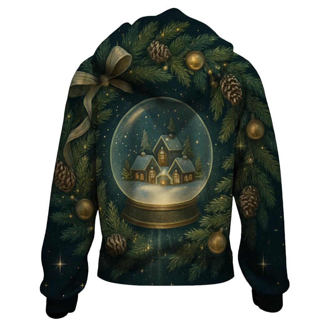 Magical Snow Globe Wreath Portal hoodie designs
