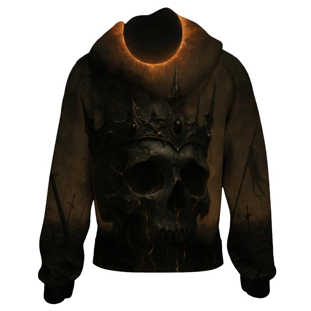 Crowned Skull Of The Black Sun premium hoodies