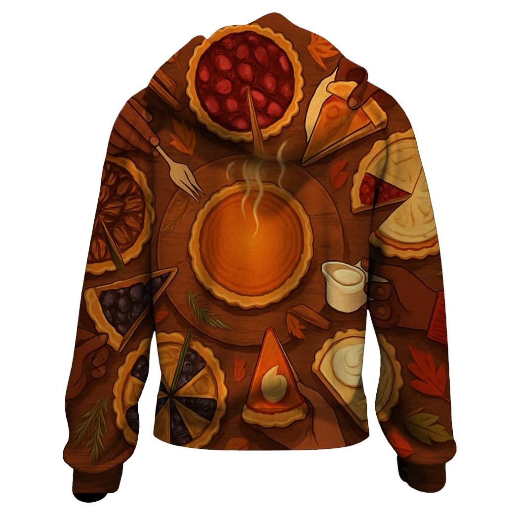 Pie Circle Gratitude Gathering zip-up hoodies