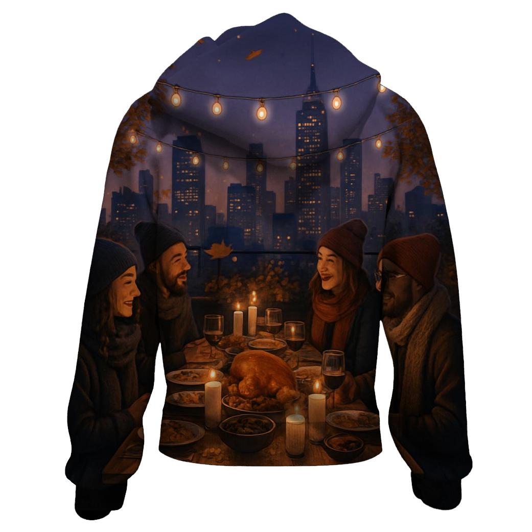 City Rooftop Friendsgiving Glow hoodie designs