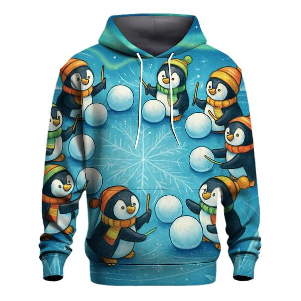 North Pole Penguin Snowball Orchestra embroidered hoodies