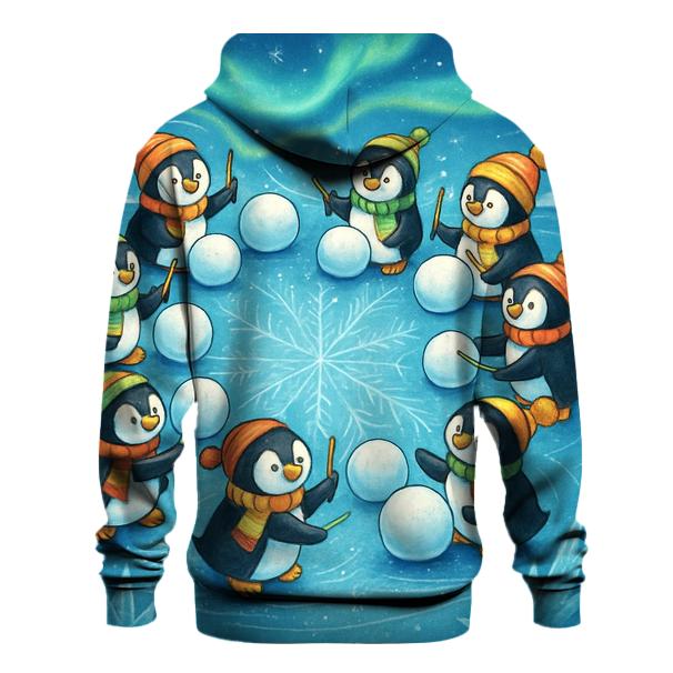 North Pole Penguin Snowball Orchestra embroidered hoodies