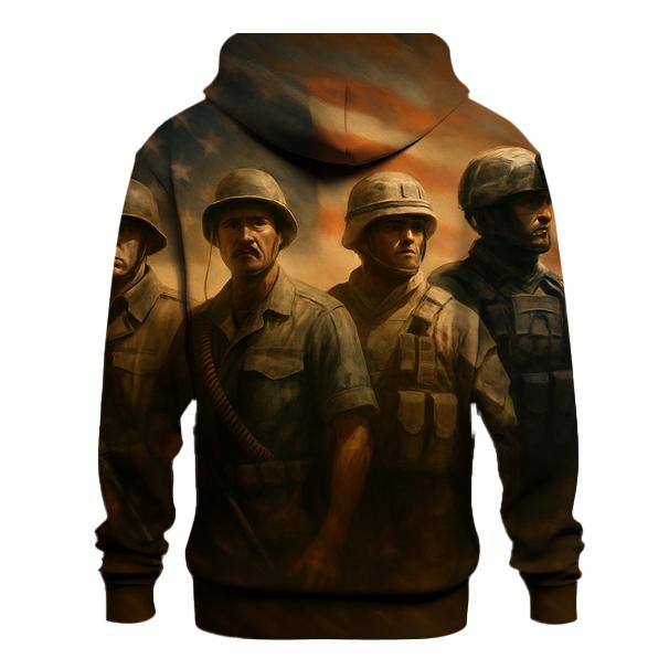 Brothers In Arms Under One Flag embroidered hoodies