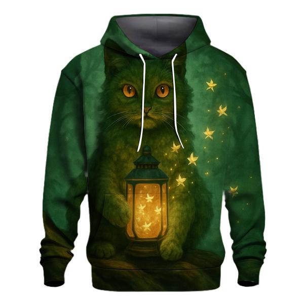 Forest Lantern Guardian Cat hoodies fashion