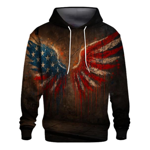 Urban Graffiti Flag Wings heavyweight hoodies