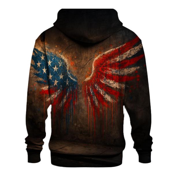 Urban Graffiti Flag Wings heavyweight hoodies