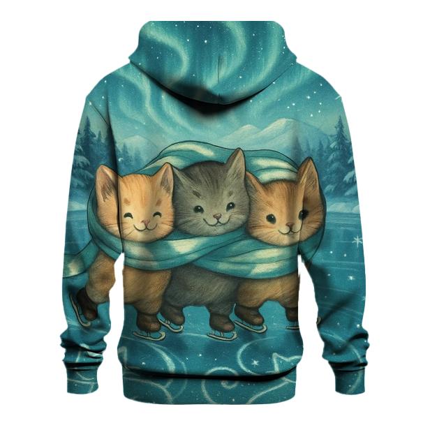 Aurora Ice Skating Kittens hoodies fashion