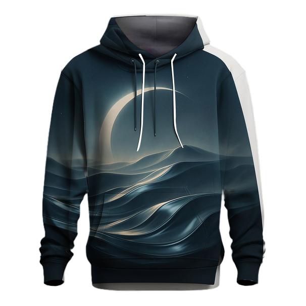 Luminous Crescent Gradient Dunes heavyweight hoodies