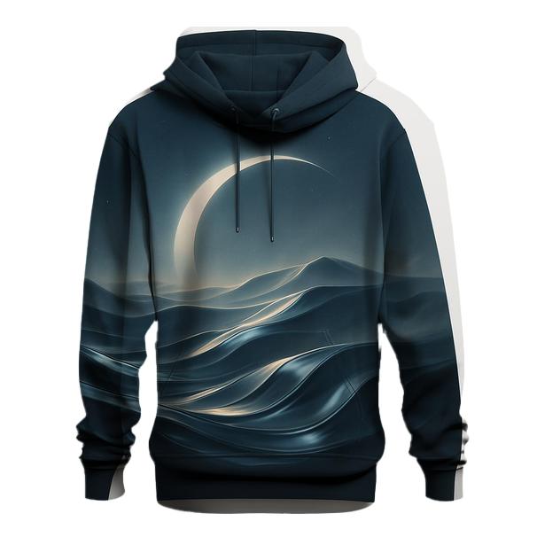 Luminous Crescent Gradient Dunes heavyweight hoodies