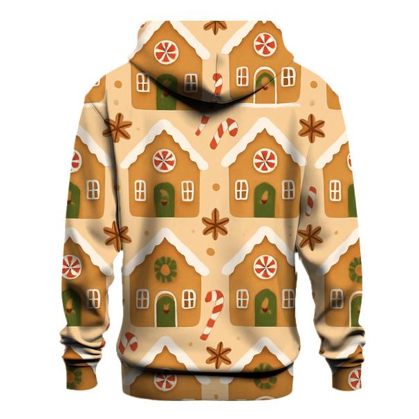 Gingerbread Village Tiles On Soft Beige custom hoodies