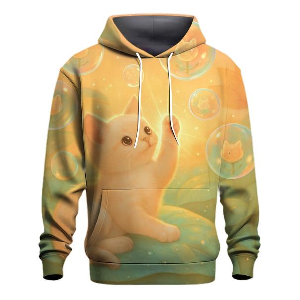 Sunrise Bubble Garden Cat pullover hoodies