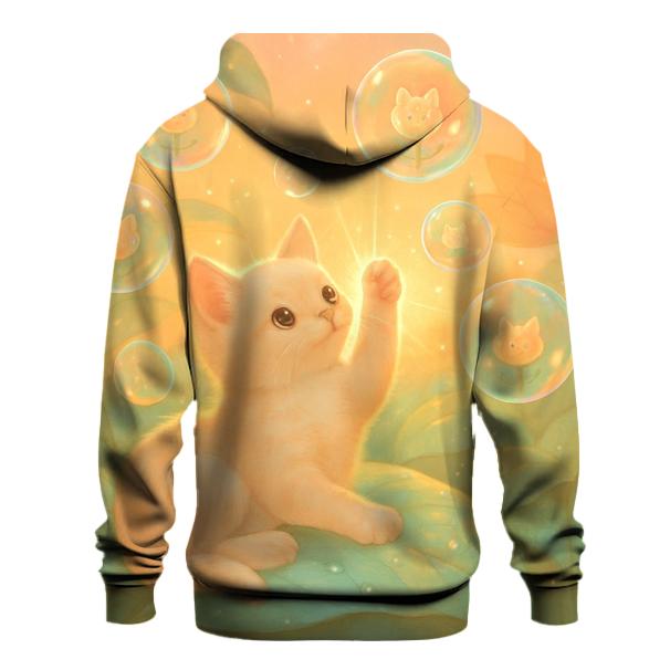 Sunrise Bubble Garden Cat pullover hoodies