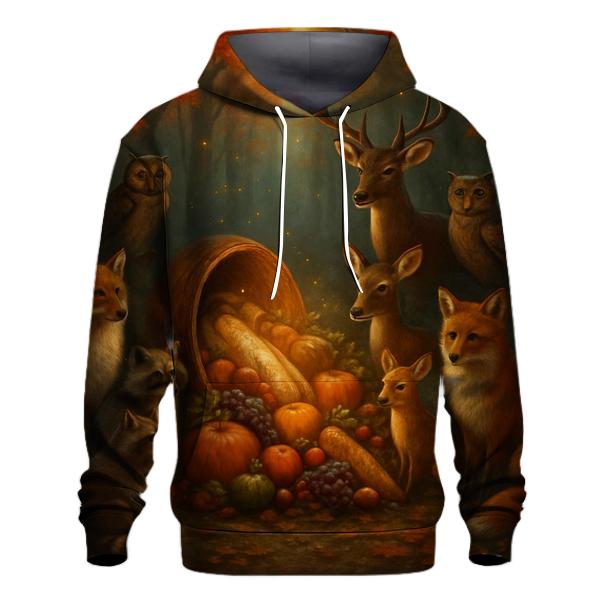 Enchanted Forest Cornucopia Circle printed hoodies
