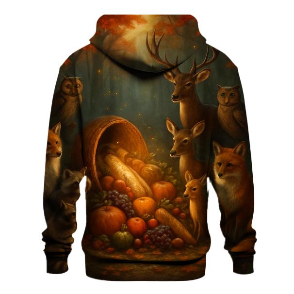 Enchanted Forest Cornucopia Circle printed hoodies