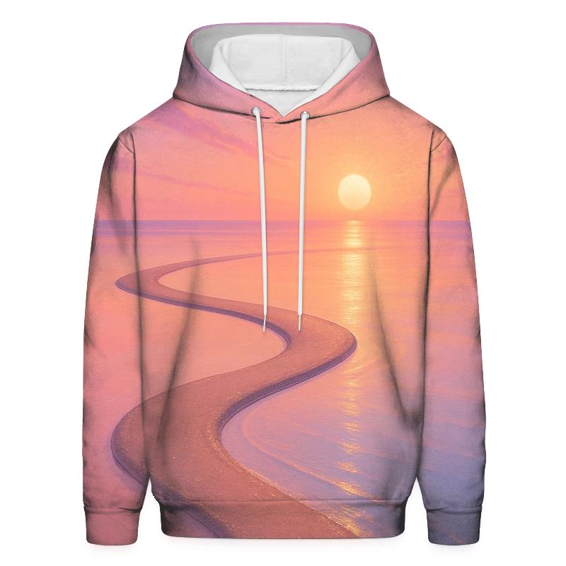 Celestial Sandbar Sunset graphic hoodies