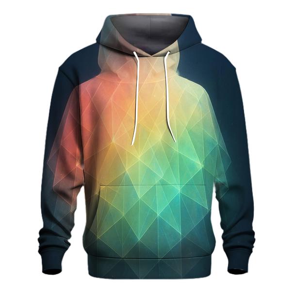 Celestial Prism Gradient Veil zip-up hoodies