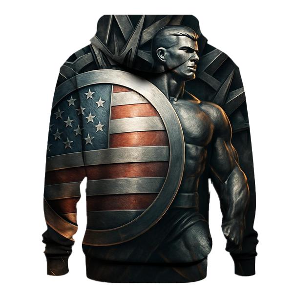 Steel Atlas Of The American Flag designer hoodies
