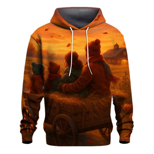Sunset Hayride To The Harvest Feast heavyweight hoodies